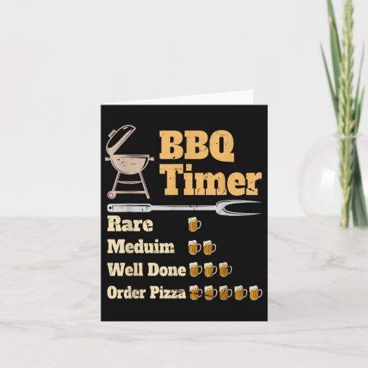 Grappig BBQ Timer Grillen Kaart (Voorkant)