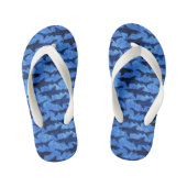 Grappig Beach House Grote witte haaien Kinder Teenslippers (Voetbed)