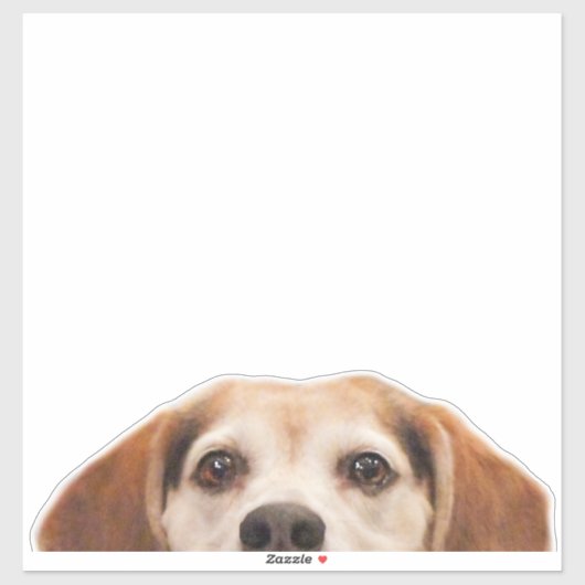 Grappig Beagle Hond Half Gezicht Sticker (Vel)