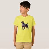 Grappig Beagle Robot Kinderen T-Shirt (Voorkant volledig)