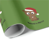 Grappig Beaver-y Merry! Santa Beaver Cadeaupapier (Rol Hoek)