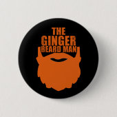 Grappig bebaarde quotes gember baard man ronde button 5,7 cm (Voorkant)