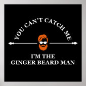 Grappig bebaarde quotes Ginger Baard man Poster (Voorkant)