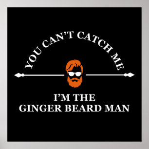 Grappig bebaarde quotes Ginger Baard man Poster