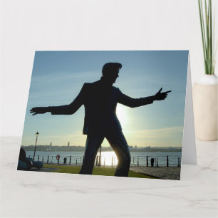 Grappig BEDANKT 1950's rocker WENSKAART