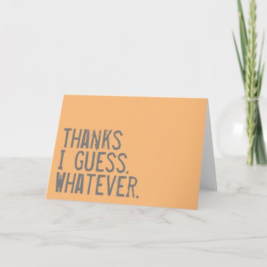 Grappig bedankt kaart (Voorkant)