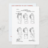 Grappig bedankt, Toilet Paper Patent Bedankkaart (Voorkant / Achterkant)