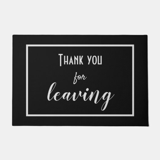 Grappig "Bedankt voor het verlaten" Introvert Anti Deurmat (Voorkant)