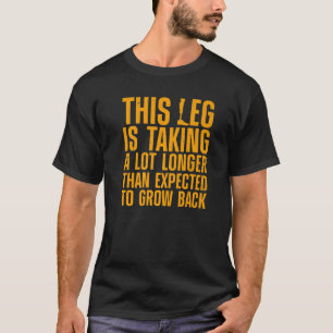 Grappig been geamputeerde ontwerp voor mannen vrou t-shirt