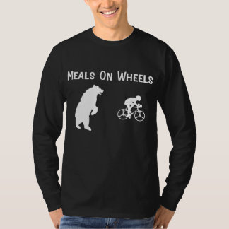 Grappig Beer achtervolgen fietser maaltijden op wi T-shirt