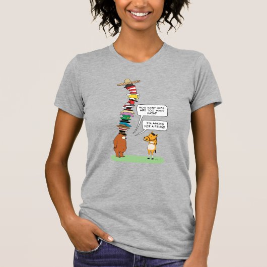 Grappig Beer dat veel Petten draagt T-shirt (Voorkant)