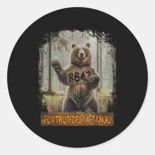 Grappig Beer Foxdraaft Deltas Tango 8647 86 47 Pat Ronde Sticker