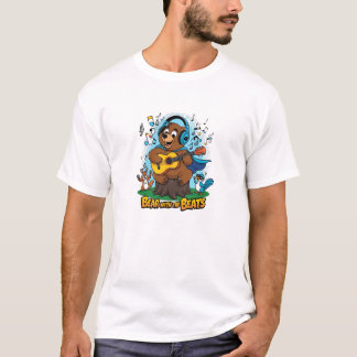 Grappig Beer Gitaar spelen met dierenvrienden T-shirt