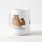 Grappig Beer is woest voor koffie Koffiemok (Voorkant links)