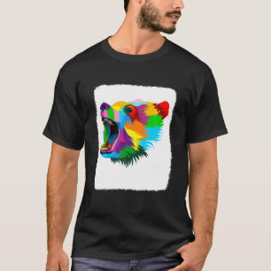 Grappig Beer, kleurrijke kunst, grafisch voor Beer T-shirt