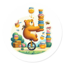 Grappig beer met bij