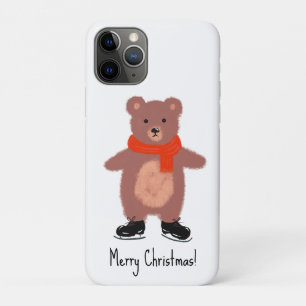Grappig beer schaatsen iPhone 11 pro hoesje