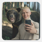 Grappig Beer Selfie Custom Sticker – Trending Now (Voorkant)