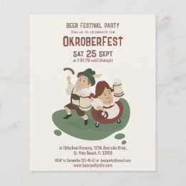 Grappig Beiers echtpaar uitgenodigd voor Oktoberfe Flyer