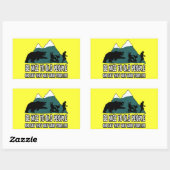 Grappig bejaarden rechthoekige sticker (Vel)