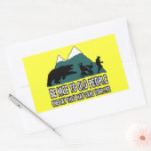 Grappig bejaarden rechthoekige sticker (Envelop)