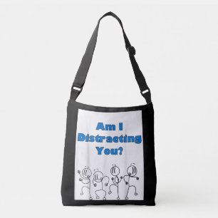 Grappig ben ik afleiden u stick Man ontwerp Crossbody Tas