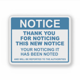 Grappig bericht Bedankt voor het opmerken van dit Sticker