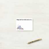 Grappig bericht dat het opmerkt post-it® notes (Op bureau)