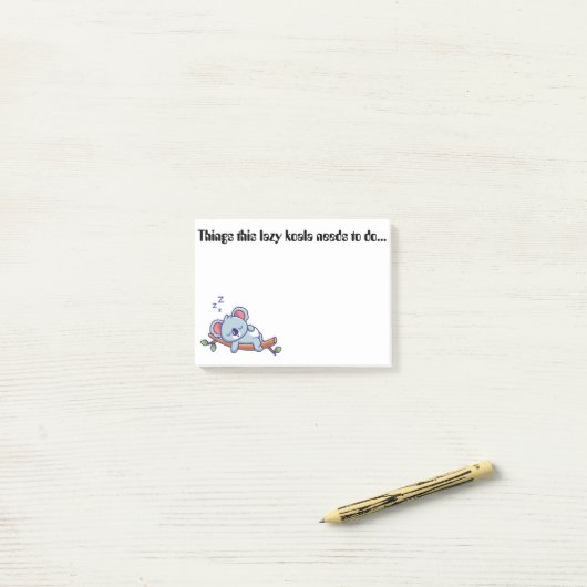 Grappig bericht dat het opmerkt post-it® notes (Op bureau)