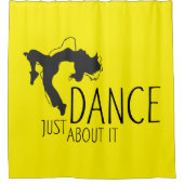 Grappig bericht - gewoon dans over het 1 douchegordijn (Voorkant)