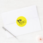 Grappig bericht - gewoon dans over het 1 ronde sticker (Envelop)