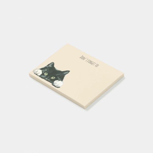 grappig bericht over zwarte kat post-it® notes (Schuin)
