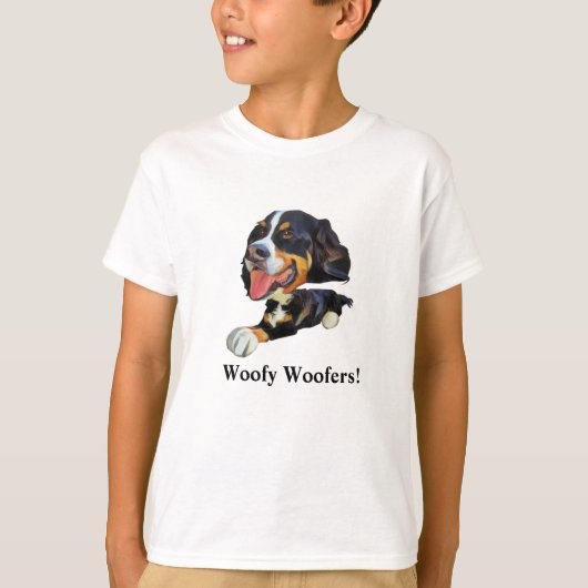 Grappig berner berg hond jongens T-shirt (Voorkant)
