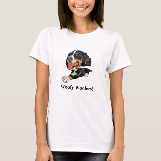 Grappig Berner Berg Hond Vrouwen T-shirt (Voorkant)