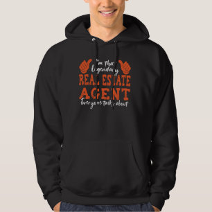 Grappig beroep citaat legendarische makelaar hoodie