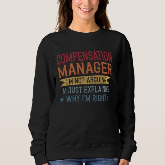 Grappig beroep Quote Compensation Manager Trui (Voorkant)