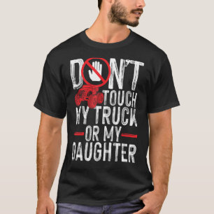 Grappig beschermende pap Gift raak mijn wagen niet T-shirt