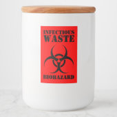 Grappig besmettelijk afval Biohazard Halloween Voedselcontainer Etiket (Voorkant)