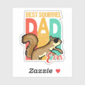 Grappig beste eekhoorn pap ooit pappa. Perfe Sticker (Vel)