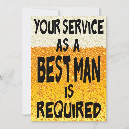 Grappig Beste Man Bier Voorstel Kaart (Voorkant)