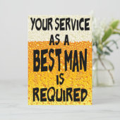 Grappig Beste Man Bier Voorstel Kaart (Staand voorkant)