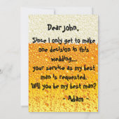 Grappig Beste Man Bier Voorstel Kaart (Achterkant)