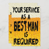 Grappig Beste Man Bier Voorstel Kaart (Voorkant / Achterkant)