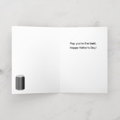 Grappig Beste Pop Soda Pun Folie Vaderdag Kaart (Binnenlaag)