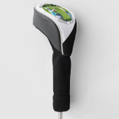 grappig beste vader door par aangepaste foto Golf  Golfheadcover (Schuin)