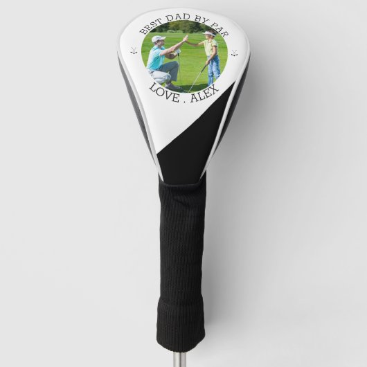 grappig beste vader door par aangepaste foto Golf  Golfheadcover (Voorkant)