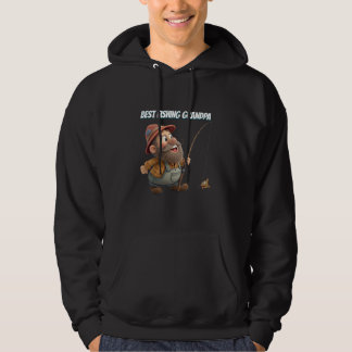 Grappig Beste Vis-Opa Cartoon Karakter Cadeau Hoodie