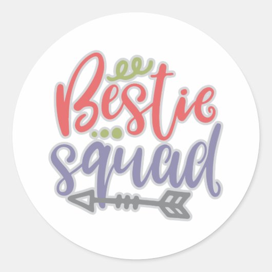 Grappig Bestie Squad Uw Vriendschap Citaten Ronde Sticker (Voorkant)