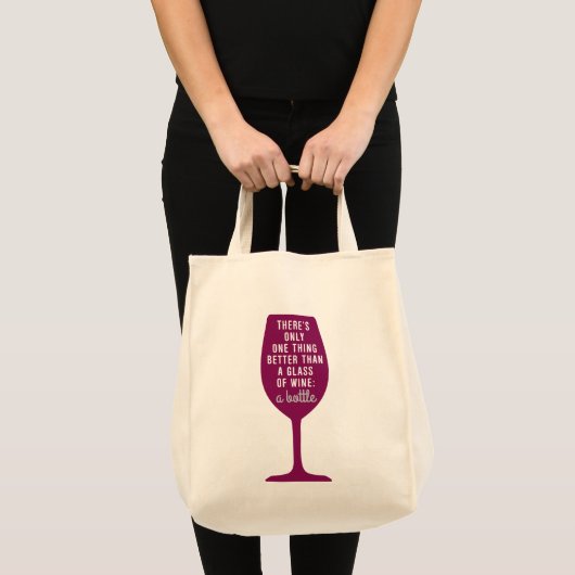 Grappig beter dan een glas wijn tote bag (Voorkant (product))