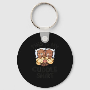 Grappig Bever Koppel Dit Is Mijn Knuffel Sleutelhanger